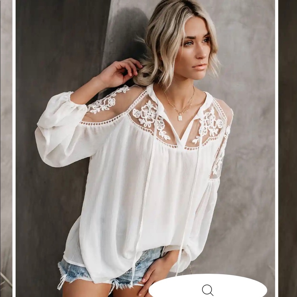 Vici Cream Lace Blouse